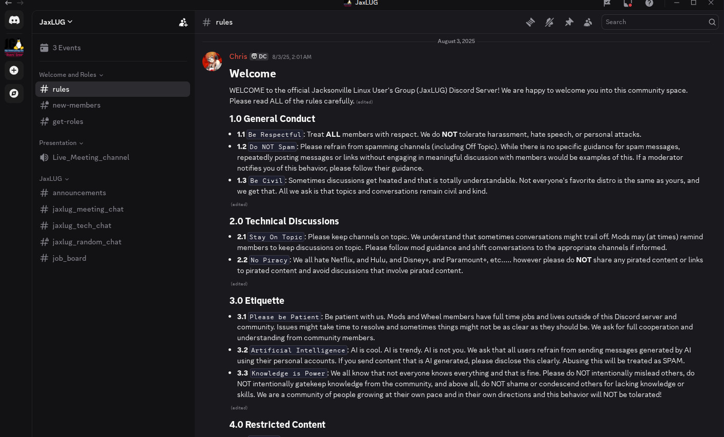 Christian McLaughlin Rules 1