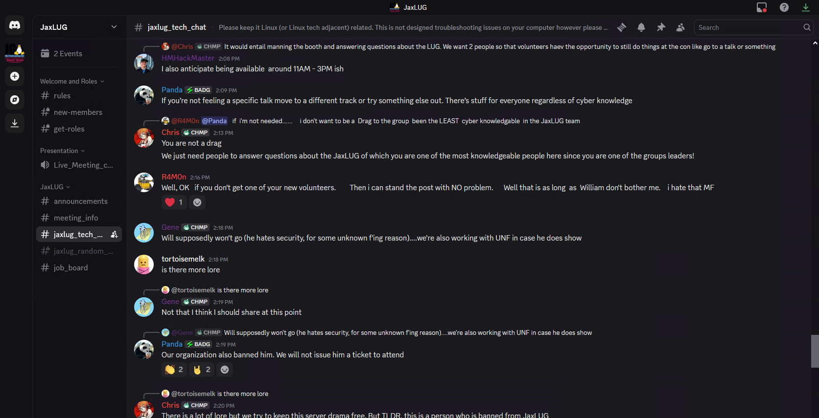 2025-10-31 Discord Talking About B-Sides Jax 2